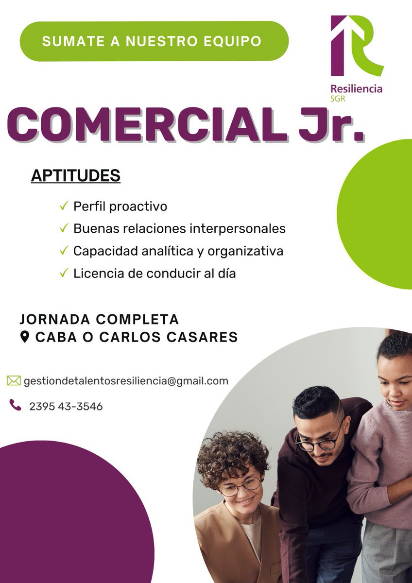 ResilienciaSgr's tweet photo. Nos encontramos en miras de crecimiento, te invitamos a sumarte a nuestro equipo para seguir generando inclusión financiera en las personas de nuestro país 

@andreagrobo @DelfiTG @Thilespa @FlorLinzitto @SofiaFlorit @Alvaro_Islas @paulitorchio https://t.co/AGoiktqZTI