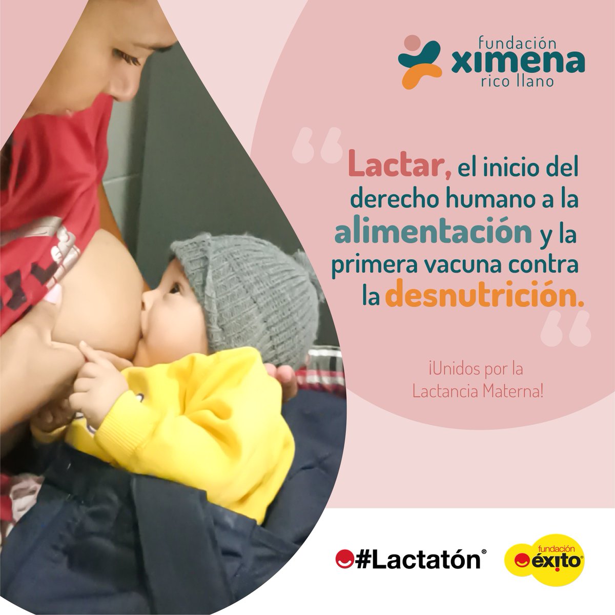 FXimenaRico's tweet photo. #Lactatón Unidos por la  #LactanciaMaterna 💕🤱Alimentar con el corazón es la clave para prevenir la desnutrición y proteger a nuestros pequeños. ¡Juntos, construyamos un futuro saludable y lleno de amor para cada niño! 
@Fundacion_Exito https://t.co/xWZ6DM3lX8