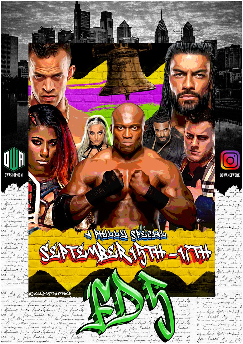 Presenting <a href="/OWASocialFeed/">Omega Wrestling Tomorrow</a> 's premiere event Final Destination 5, coming to you from Philadelphia! Made by me.