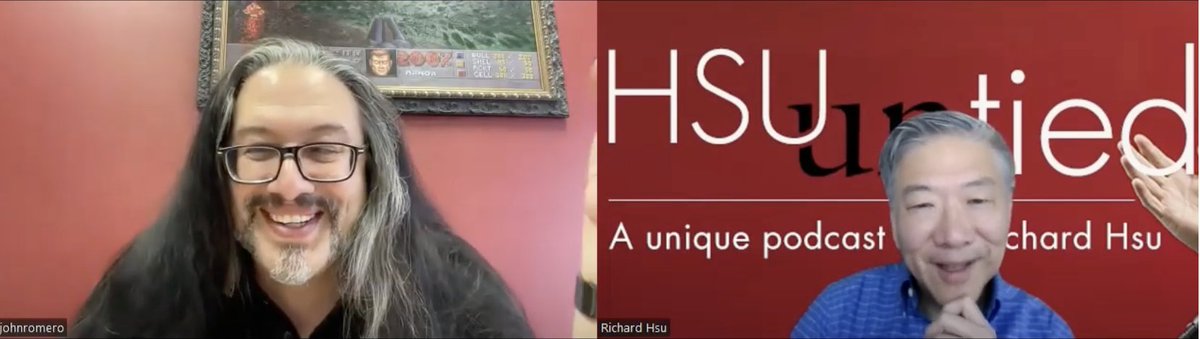 I had the opportunity to chat about my autobiography, DOOM Guy, with Richard Hsu <a href="/HsuUntied/">HsuUntied</a> on his podcast “HsuUntied.” You can tune in at this link:   hsuuntied.com/jromero/