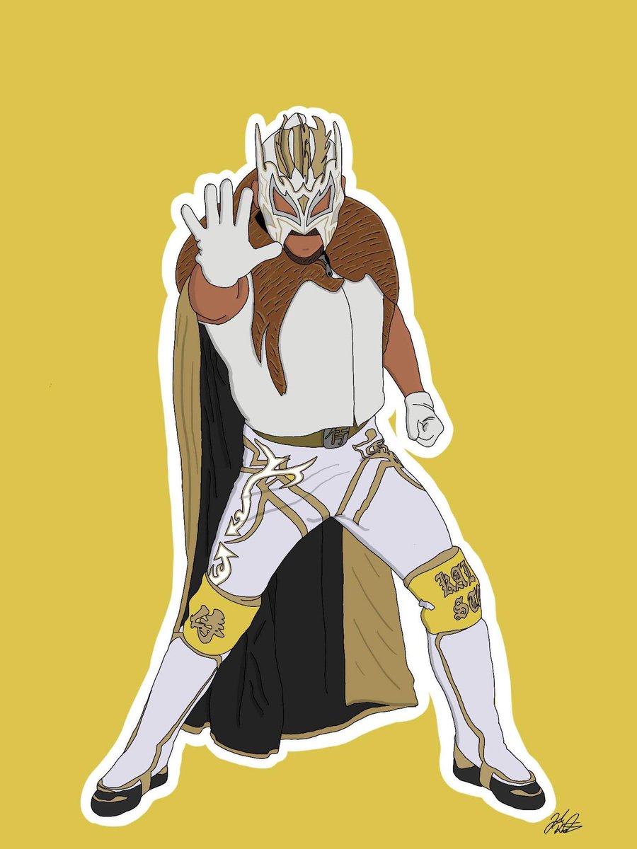 JoshRuckstuhl's tweet image. Todays art drawing of @gloat. #lucha #samuraydelsol #kalisto #art