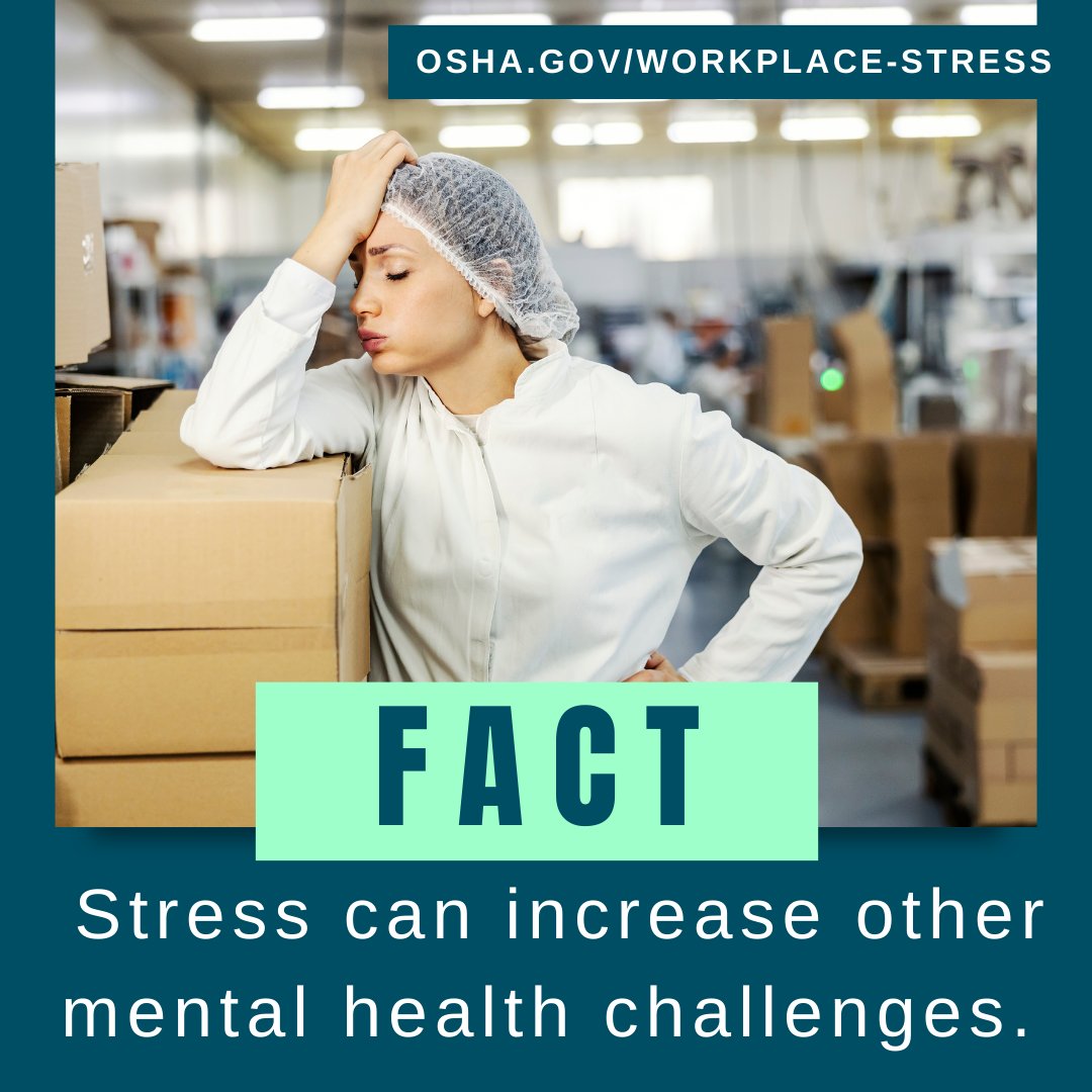 🧠 It's time to break the stigma around mental health in the workplace. 

The first step is understanding the problem and to listen with empathy.

Here are some helpful resources to help your staff manage workplace stress and promote mental health 👇 
osha.gov/workplace-stre…