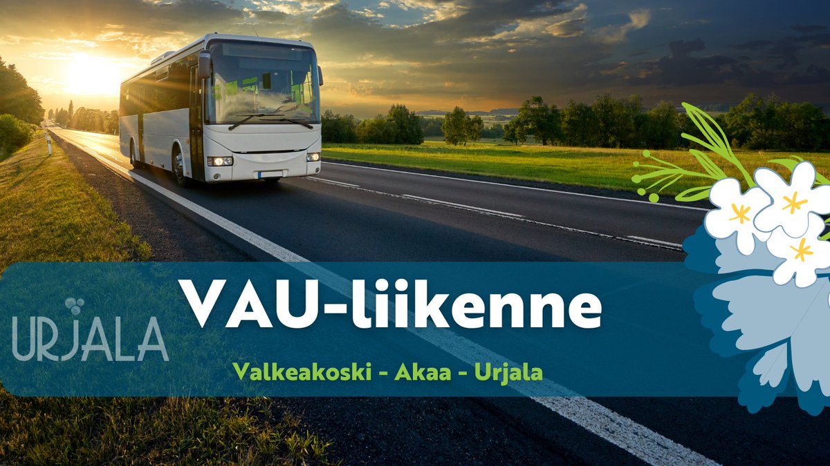 Urjalankunta's tweet photo. Nyss.. Vautsi tulee! VAU kuljettaa sinut edullisesti ja näppärästi koko Etelä-Pirkanmaan alueella. Lue lisää sivuiltamme⬇️
#VAU #urjala #KukkivaUrjala
@Akaankaupunki @Valkeakoski1923 
https://t.co/QU5UWjX9Do https://t.co/YJrjiCNwsU