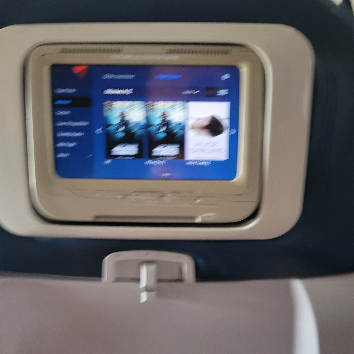 chrisbuck63's tweet photo. come on #Delta. you can do better than this.  Mold and/or dirty and old display that touchscreen does not work. https://t.co/CPUymWeF3O