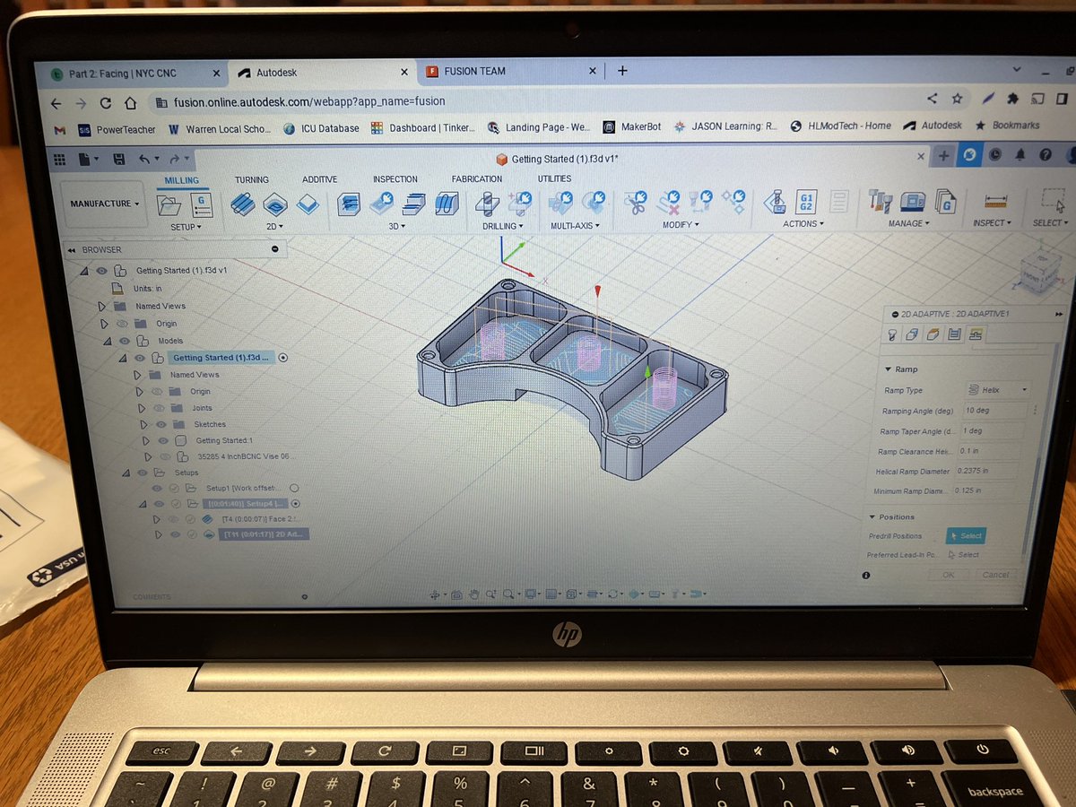 Learning @adskFusion360 CAM through @nyccnc (old dog, new tricks)