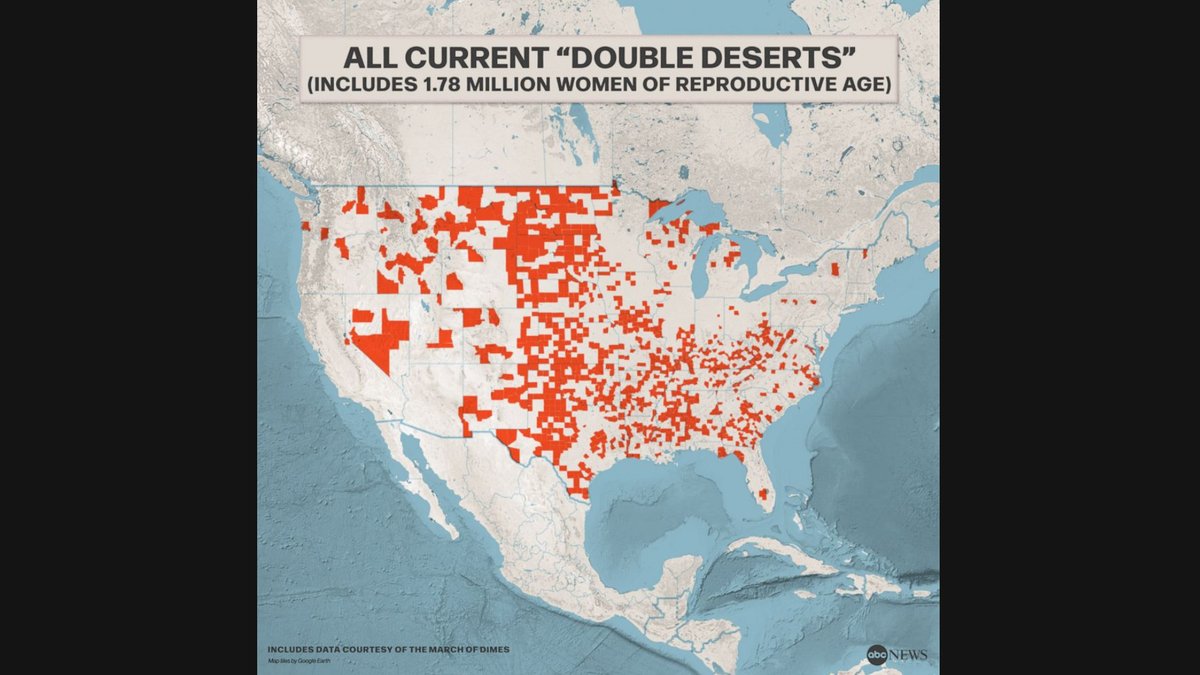 Almost 2 Million Women Now Live in 'Double Deserts' Without Abortion or Maternity Care dlvr.it/St8vQr