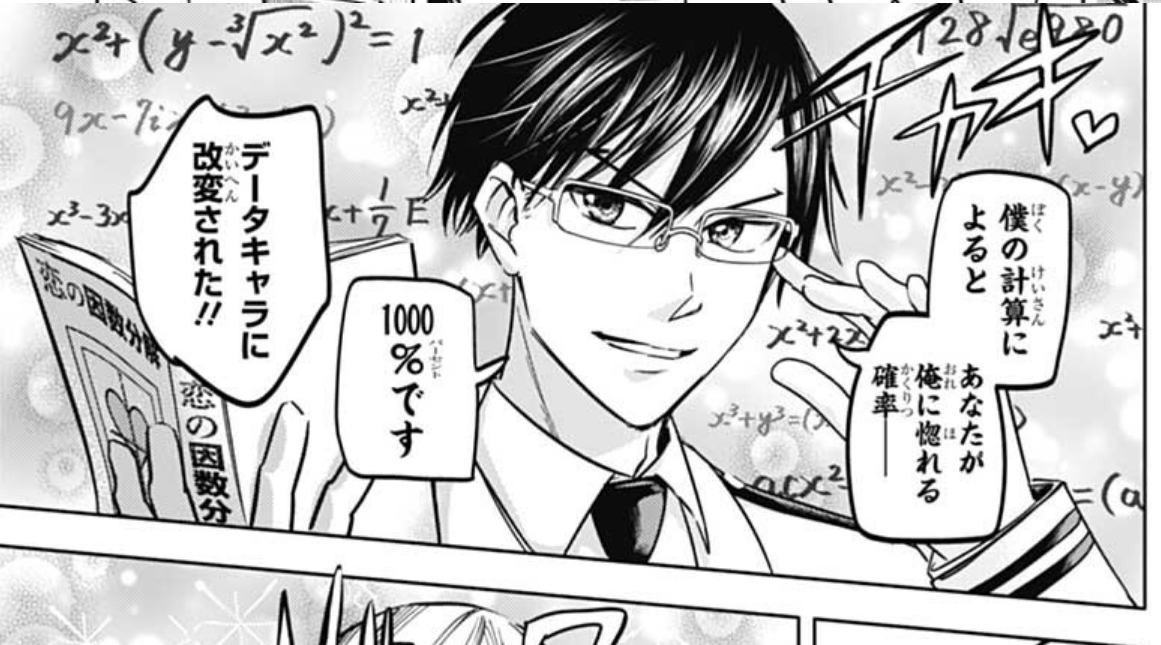 "According to my calculations, there's a 1000% chance you'll fall in love with me."

"He was turned into a Data character!!" 