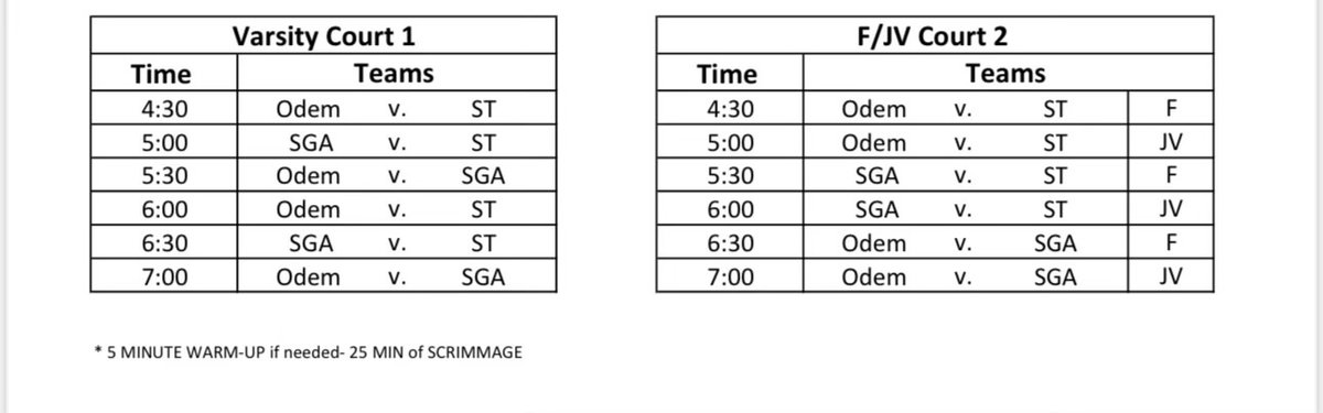 OEISD Communications Officer (@oeisdo) on Twitter photo Odem Volleyball scrimmage schedule
Friday 8/4 at Owl Gym
<a href="/odemhs/">Odem High School</a> <a href="/OdemAthletics/">Odem Owl Athletics</a> Odem Volleyball scrimmage schedule
Friday 8/4 at Owl Gym
<a href="/odemhs/">Odem High School</a> <a href="/OdemAthletics/">Odem Owl Athletics</a>