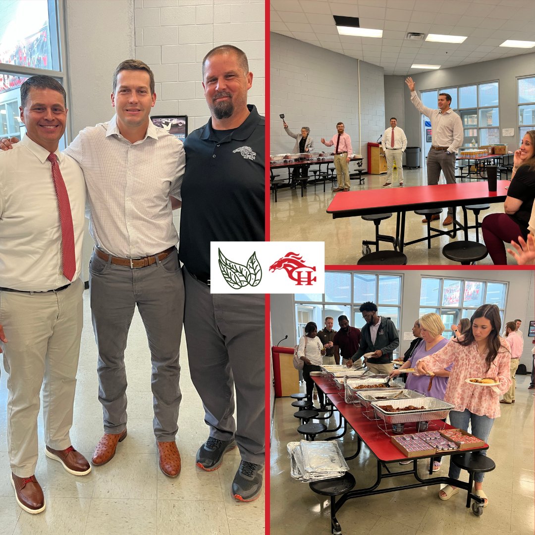 hatchlandscape's tweet photo. Earlier this week we provided breakfast for the amazing educators at @TweetDCS_CHHS as they geared up for the 2023-2024 school year. “You have my utmost respect and admiration,” CEO Russ Sneed said. “Respect the Hill!”

P.S. Thank you to @EatAtPerkins in Collierville for cooking! https://t.co/uTxJbB2sth