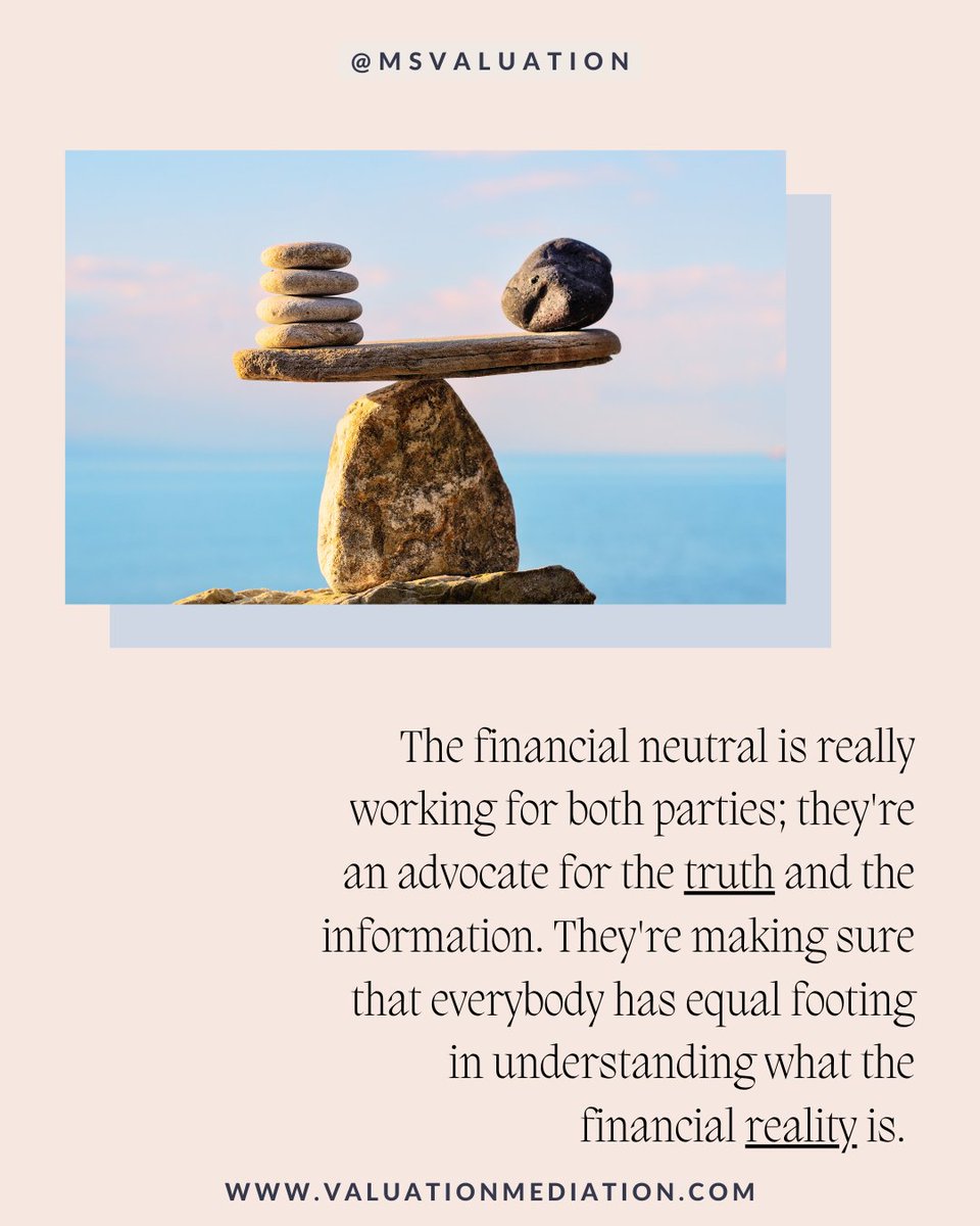 A financial neutral can level the playing field and provide a clear financial perspective to all parties involved in the situation. #financialneutral #divorcevaluation #divorcemediation