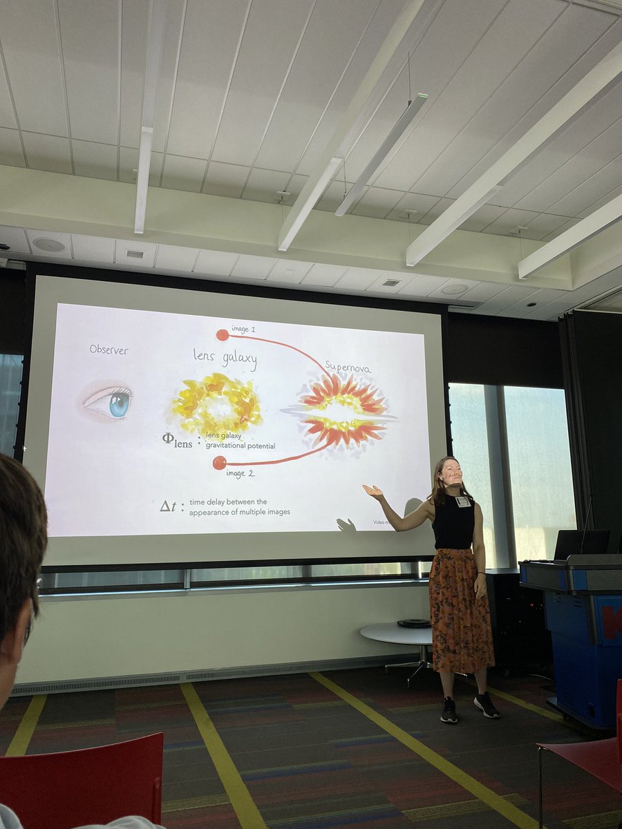astrosonnen's tweet photo. Nikki Arendse hands down wins the “best single slide” award (it was actually an animation, which I couldn’t capture)
#StrongWeakLensing_KICP23 https://t.co/puMdJo3Exo