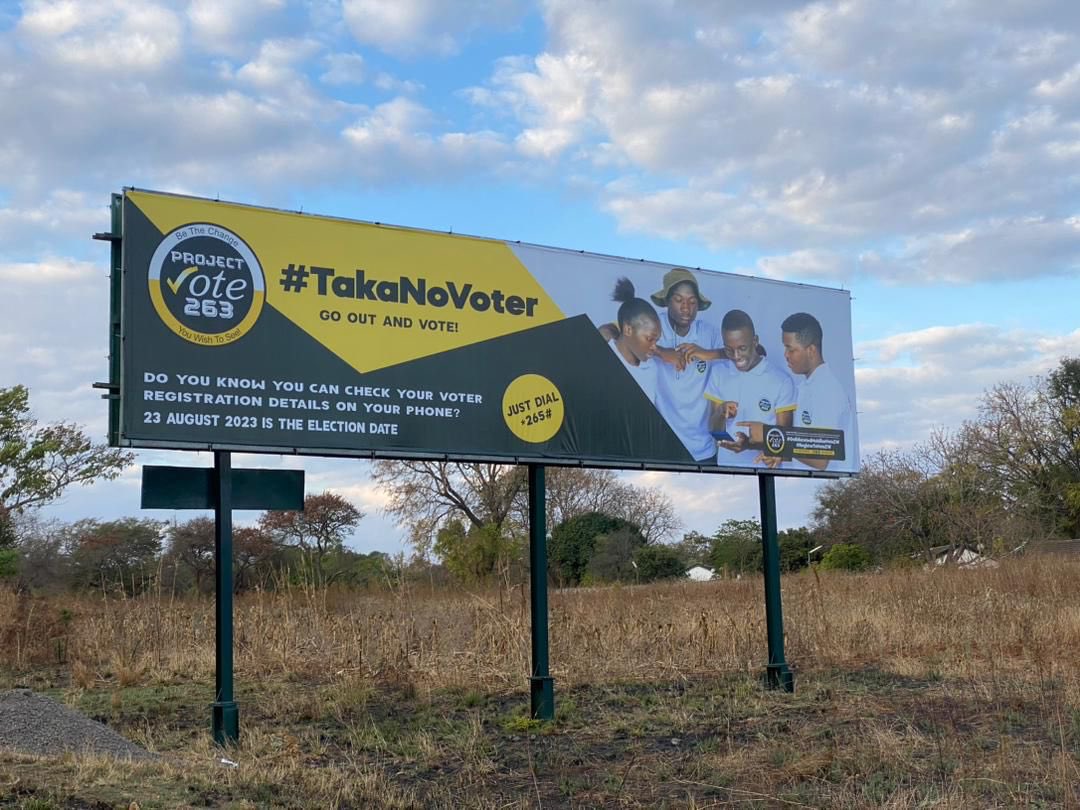 Gweru you’re blessed 👏🏽#TakaNoVoter Billboards in your city
#VoteOrMissOut