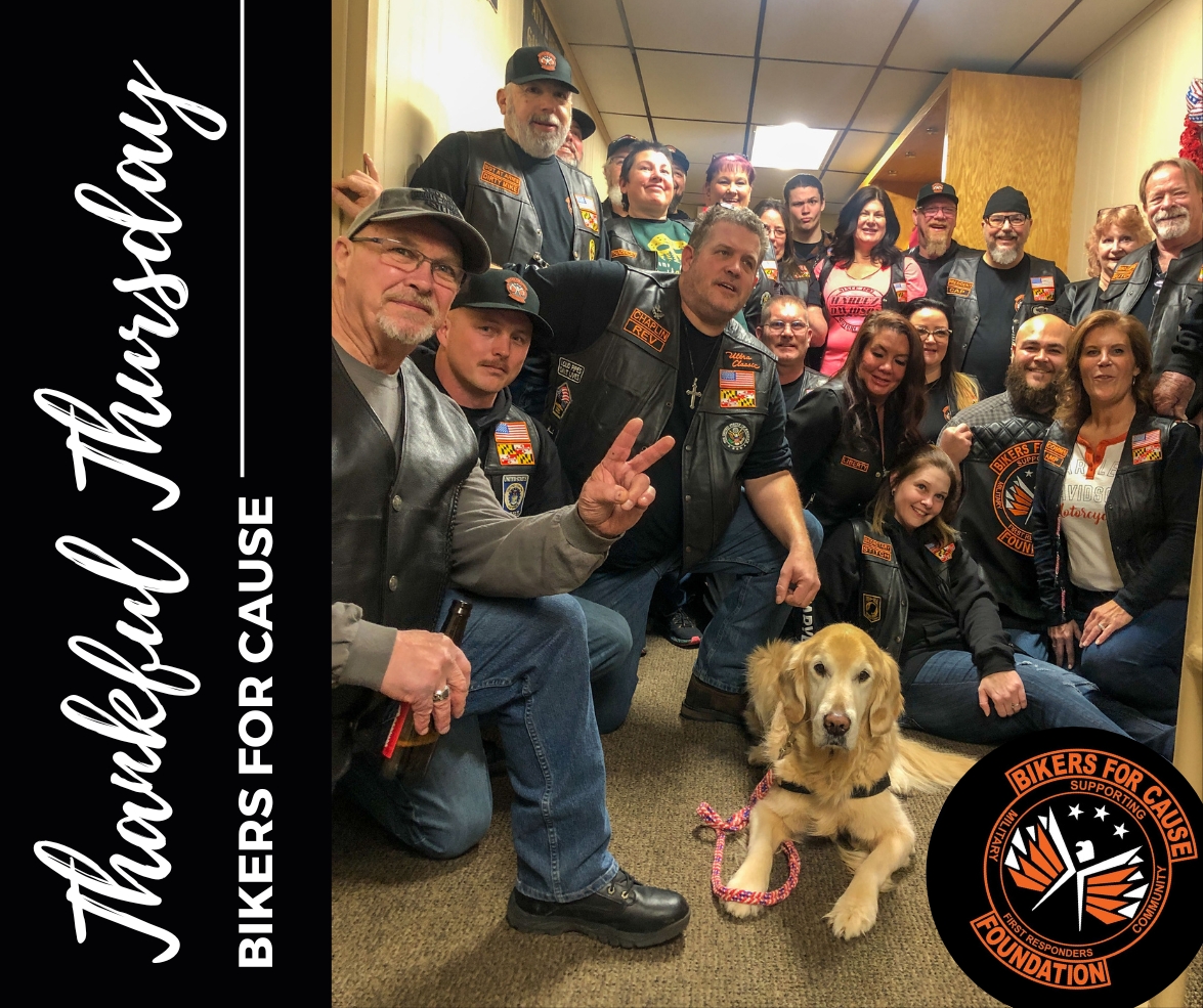WarriorCanineCn's tweet photo. For several years, wonderful friends at Bikers For Cause Foundation have been supporting WCC’s mission through fundraisers, events and volunteer work.  Thank you, Bikers for Cause, for being part of the WCC Pack!

#FurTheLoveOfVeterans #ThankfulThursday #WCCPack https://t.co/xsk44nfVHq