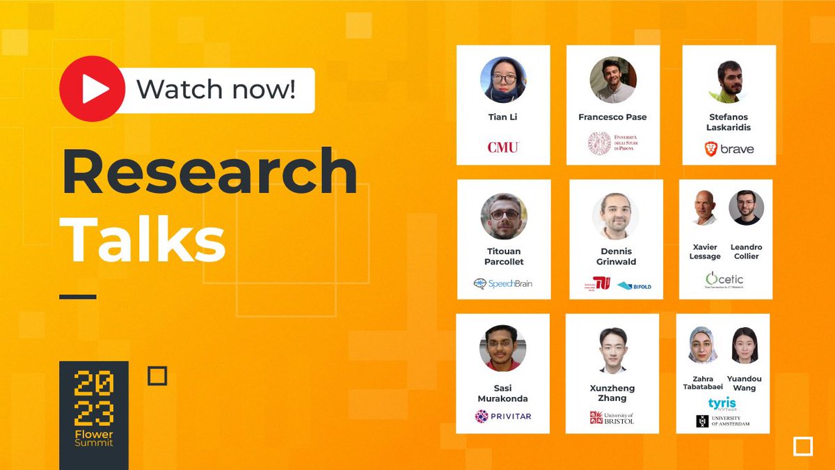 flwrlabs's tweet photo. The 🔬 Research Day of 🌼 Flower Summit 2023 was jammed packed with 10 speakers from 9 universities / organization from around the 🌏 world. 🍿Binge watch them all today with our new 📺 YouTube playlist 

🎥 https://t.co/1A5pbNZD65 https://t.co/T2VtALYQZz