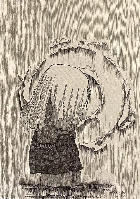 幻覚のようにすぐそばに立つ幽霊のプロトタイプ