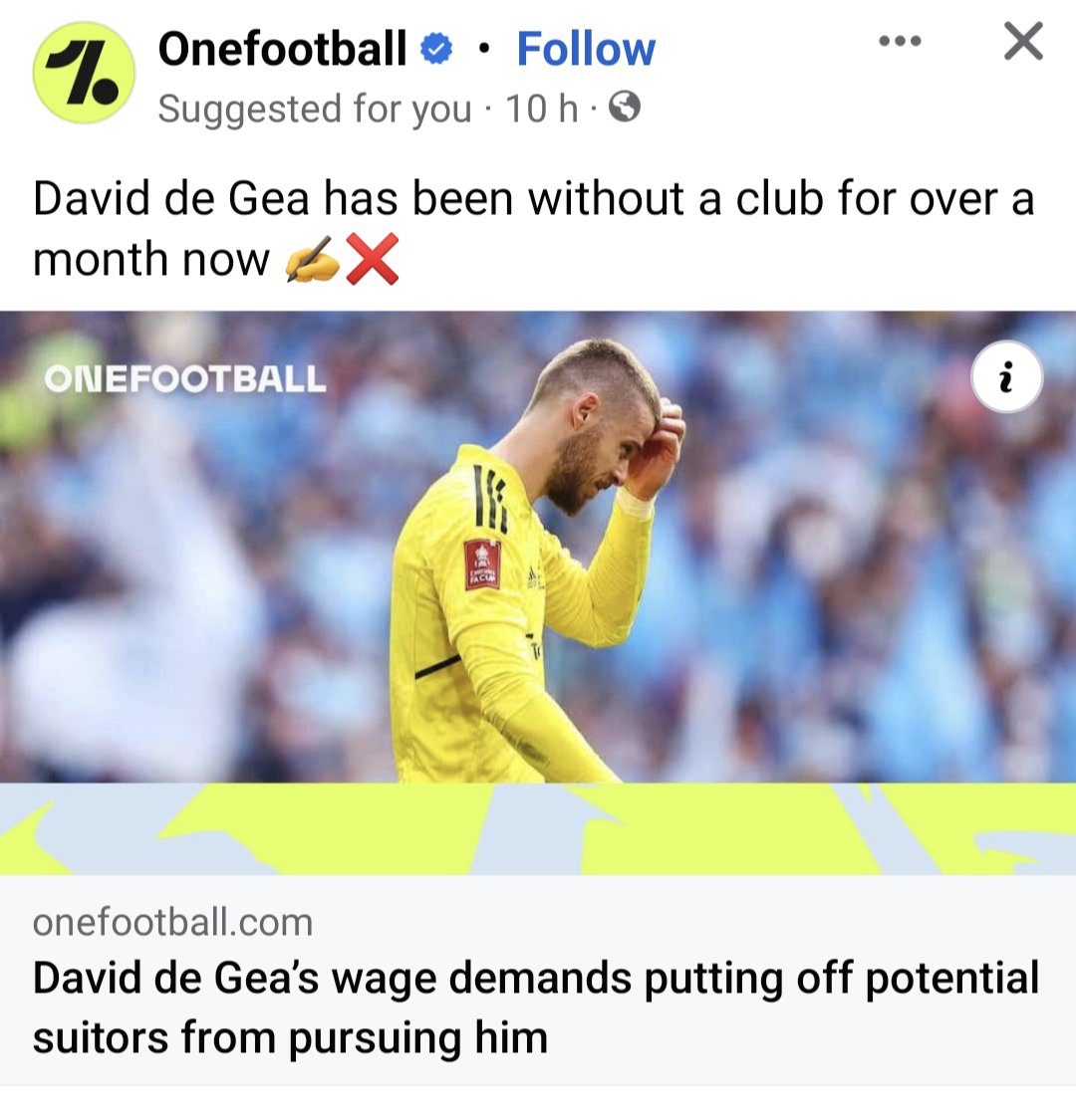 Just to confirm, we have ruled ourselves out of signing David de Gea #daviddegea #TransferNews