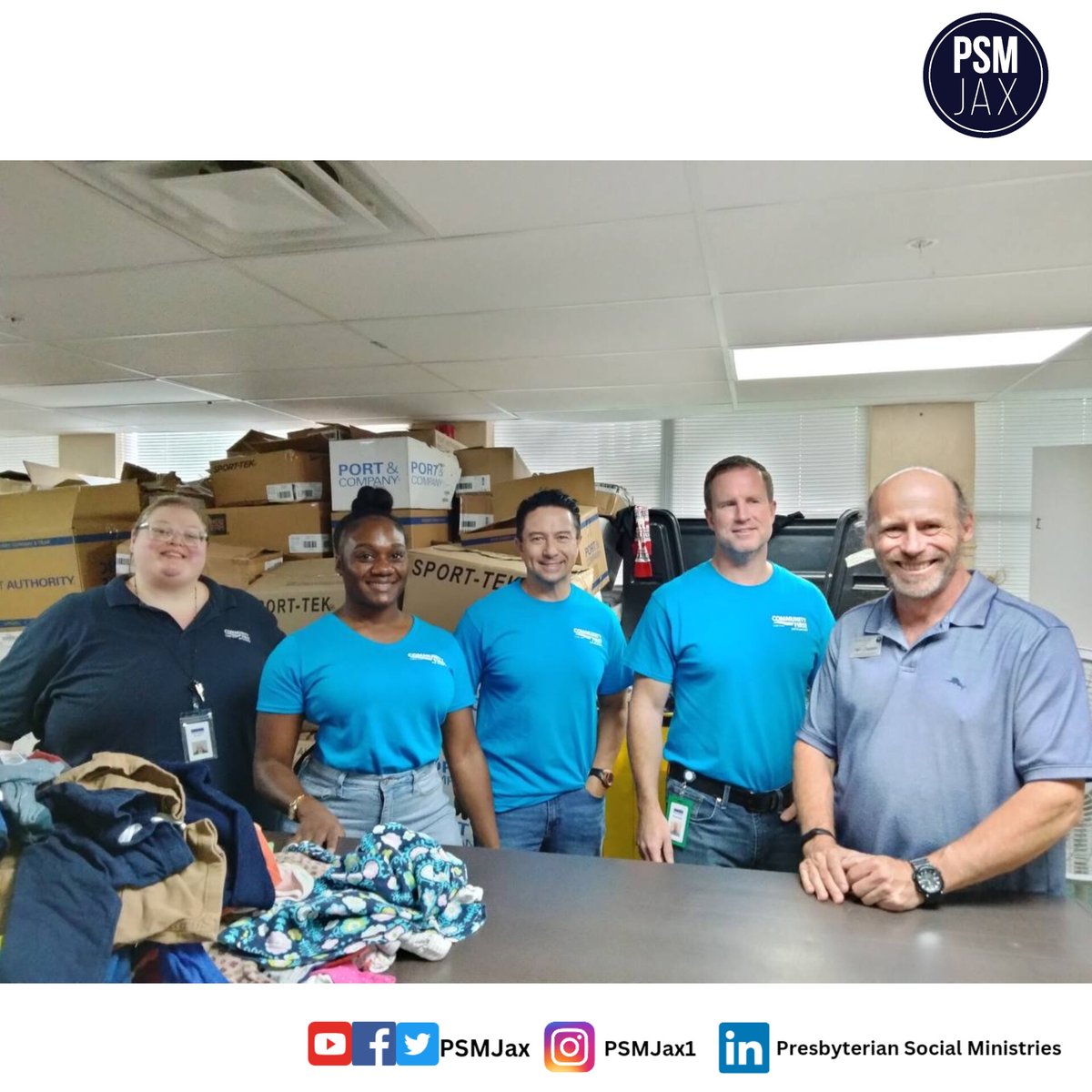 PSMJAX's tweet image. Thank you to the awesome volunteers from  @commfirstcu (Organizational Development team &amp;amp; Community Affairs team) - Katie, Dax, Jennifer, LeighAnne, Brander, Shalonda, BJ, Patrick. We are grateful for your time and support to our mission. 
#PSMJax  #CommunityFirstCreditUnion