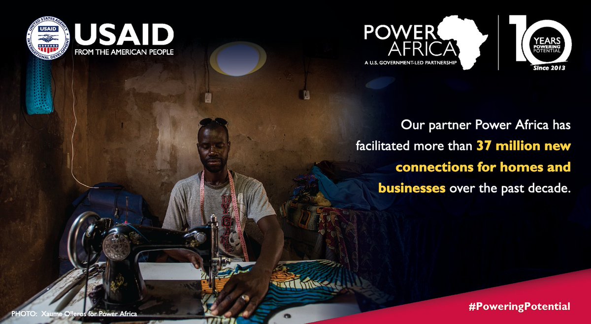 Congrats to @PowerAfricaUS on their 10th anniversary! We're a proud #PowerAfricaPartner 🤝 Together, we're #PoweringPotential & turning #LightsOn for millions of people across sub-Saharan Africa 🌍

Learn more about their achievements: buff.ly/43URRkg #SDG7