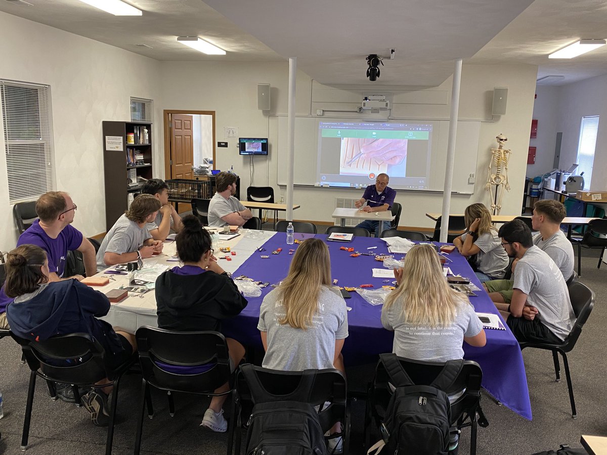 Suture practice with Dr. Stein today during our Annual MSAT Workshop with students.