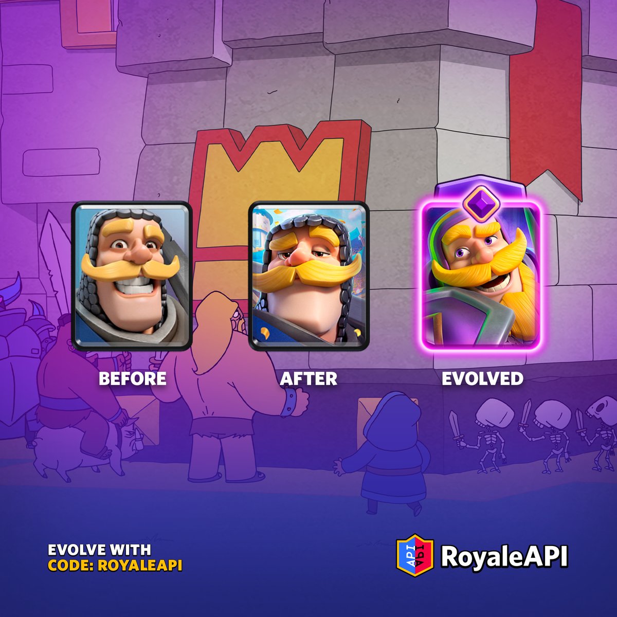 RoyaleAPI's tweet image. New card art for Knight and Knight Evolution in August. Thoughts?
👉 on.royaleapi.com/season50

#ClashRoyale #クラロワ