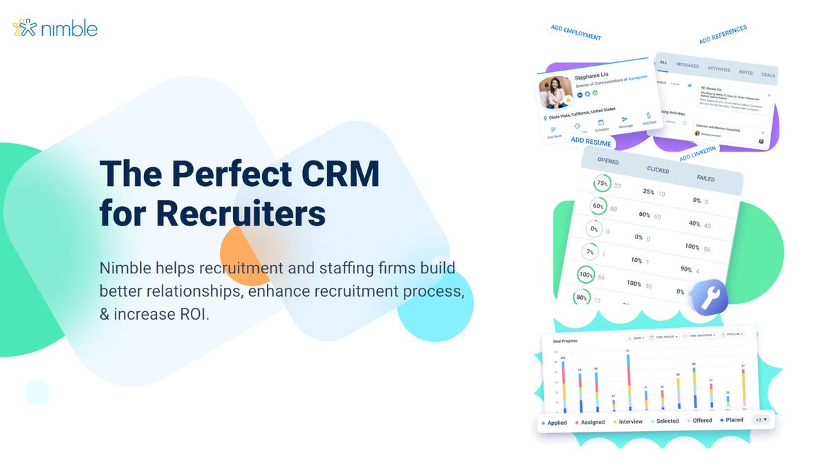 NimblePartner's tweet image. Hey Nimble partners! 🤩 Is there a #Recruiter in your life who’s looking to take their #Recruiting game to the next level? We’re here to revolutionize their hiring process! 🌟📈 
 
Check it out: buff.ly/3Ks6Lrn  📌 

#Recruiter #RecruitingCRM