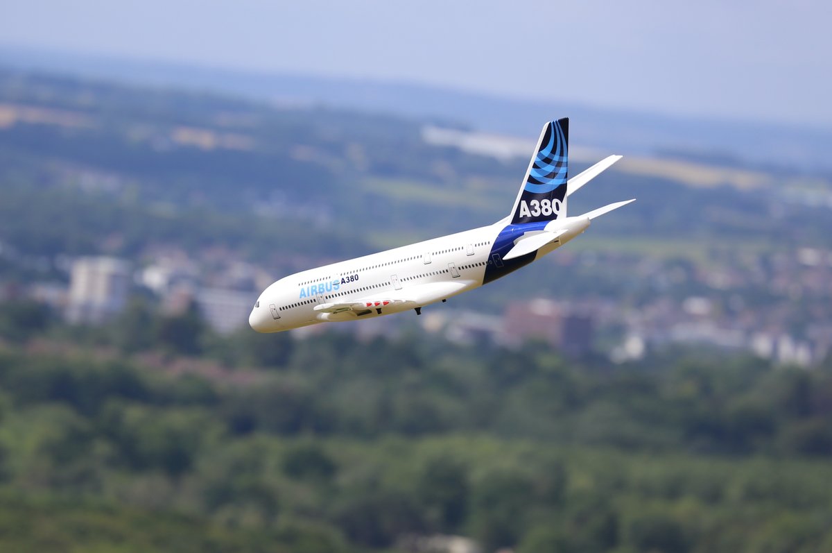 Century_UK's tweet photo. The Airbus A380 is one of the most gorgeous modern airliners out there and Mark Tilbury has been developing a slope soring version. This all-foam model is a very limited edition of 10 models and will be available on a first come first served basis. https://t.co/7oR6gw7Oq1