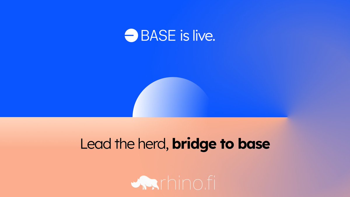 It's time to access a brand-new ecosystem, with the cheapest bridge in this space🔥

Strap in as #rhinofi blasts you off to <a href="/BuildOnBase/">Base Build</a> quicker than you can say #OnChainSummer, for only $0.50😉

✅ Cheap 
✅ Fastest
✅ Secure

Start your journey today 👇
app.rhino.fi/bridge
