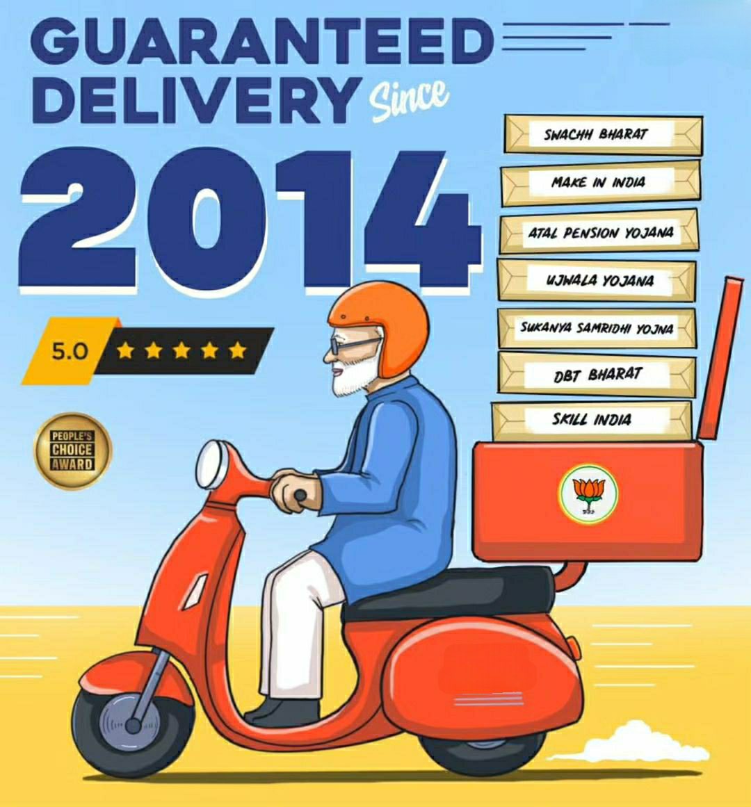 bjpbhavinshah's tweet photo. Guaranteed delivery since 2014. 💪
.
.
.
.
#narendramodi #narendramodiji #namonamo #namofan #namoagain #modiji #modihaitomumkinhai #modipower #modified #bjp #cartoon #cartoonoftheday #exploreeverything https://t.co/KD6t9ogjAG