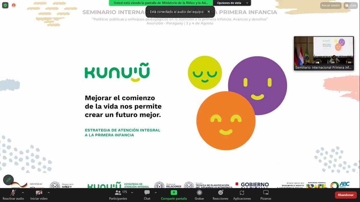 MINNAParaguay's tweet photo. "Para fortalecer la atención integral a la Primera Infancia, que es una prioridad para el Gobierno Nacional, se estableció un modelo de trabajo, a través de la Estrategia @kunuugovpy", Teresa Martínez https://t.co/UfoMp0txsm