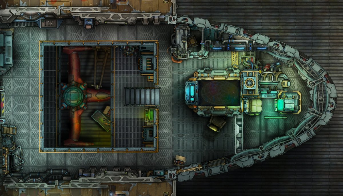 Frontiermaps's tweet image. I think it&apos;s time we blow this scene. Get everybody and the stuff together. Okay three, two, one, let&apos;s jam!

Map of The Bebop!

#CowboyBebop #Cartography #Dnd #TTRPG #battlemap