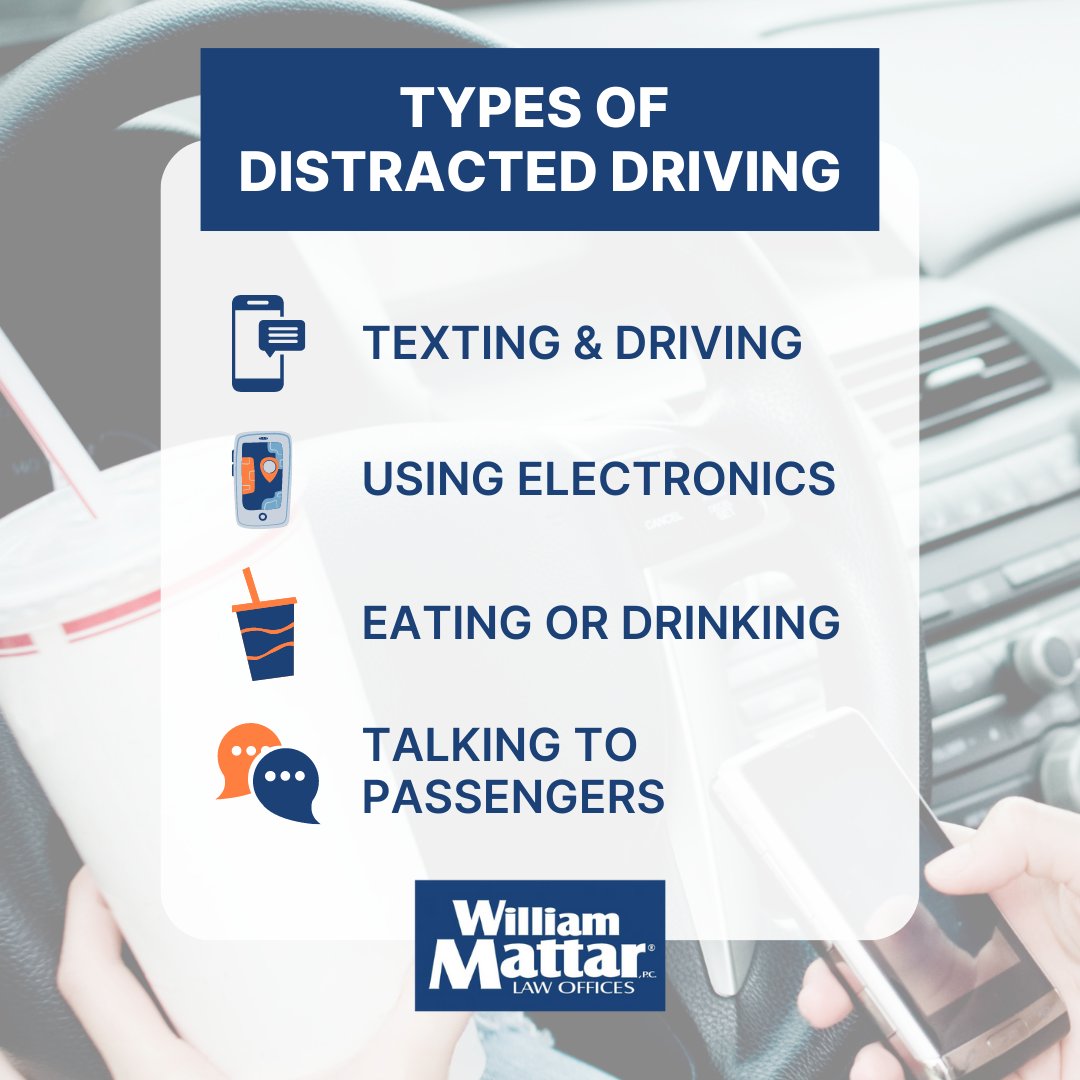 WilliamMattar's tweet image. Here are 4 types of distracted driving that can take a driver&apos;s attention off the road ❗️🚘

#distracteddriving #textinganddriving #williammattar