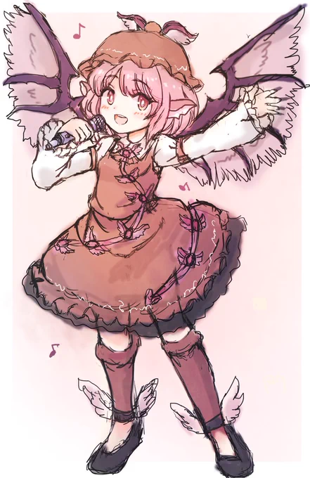Misskeyのわんどろに参加した夜雀なミスティアさんをはりはり…!みすちーかわいいです…最初に好きになった東方キャラだったり(*'ω`*) 