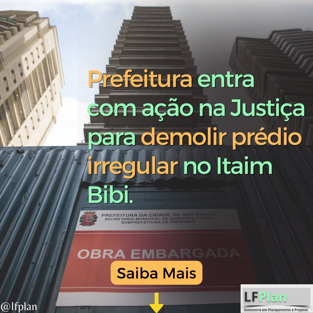 lfplan_1's tweet image. 🏡 Nova postagem no Blog:  Um imóvel de luxo também pode ser irregular e prefeitura entra com ação para demolir

Notícia da Secretaria Especial de Comunicação da Prefeitura de São Paulo
30/06/2023

💥Leia no Link:  lfplan.com/post/prefeitur…

 #contrucaocivil #regularize