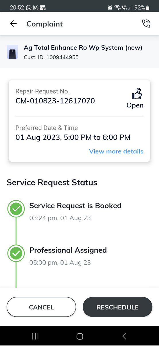 beesrinivas's tweet photo. @EurekaForbes @eurekaforbeschn it's 2 days since complaint has been raised and no person has attended. Such pathetic service provided by Eureka Forbes Aquaguard https://t.co/5N15xx87xJ