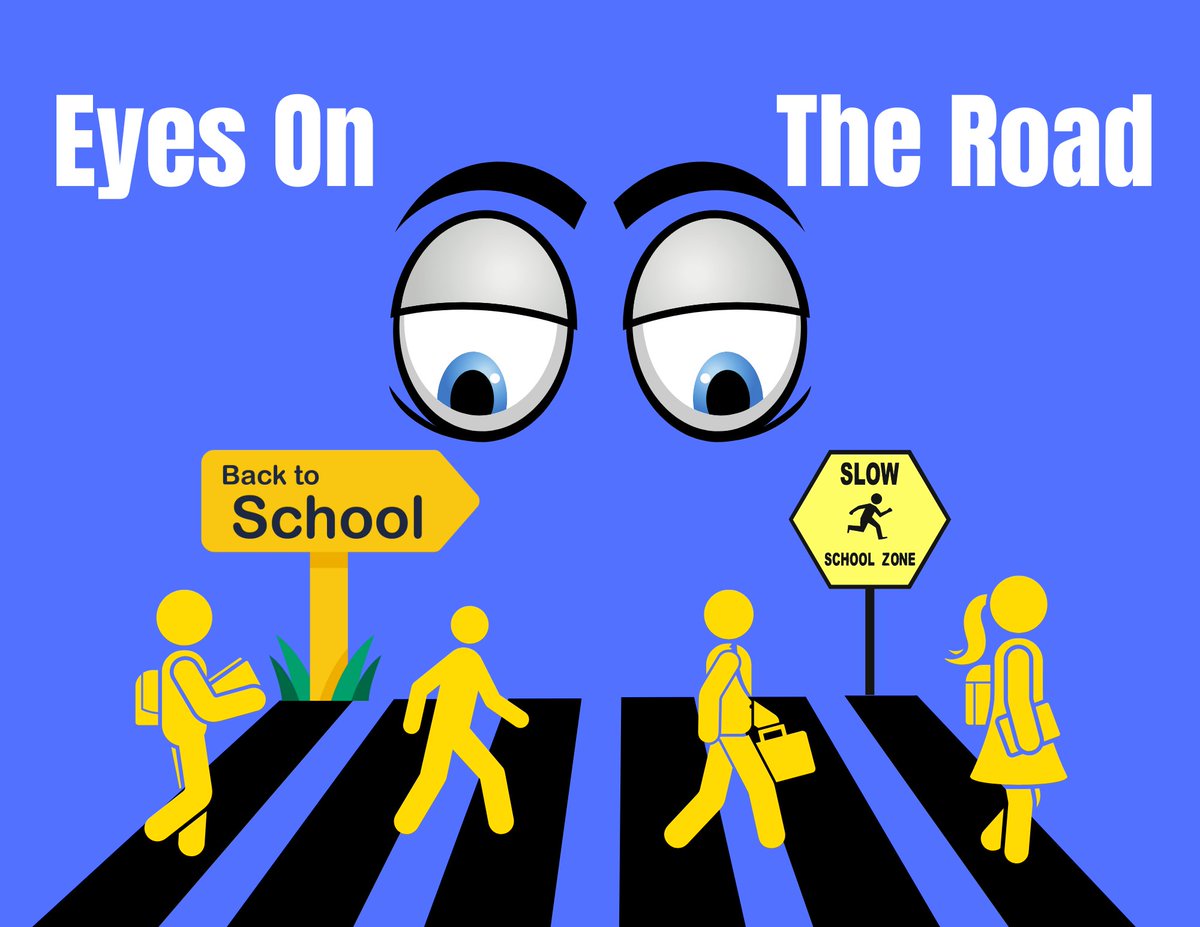 CCSD_SRTS's tweet photo. Be aware of your surroundings at all times. Check crosswalks to ensure pedestrians aren't present, obey traffic signs, speed limits, and proceed slowly through school zones. https://t.co/i6NfHwqiCJ