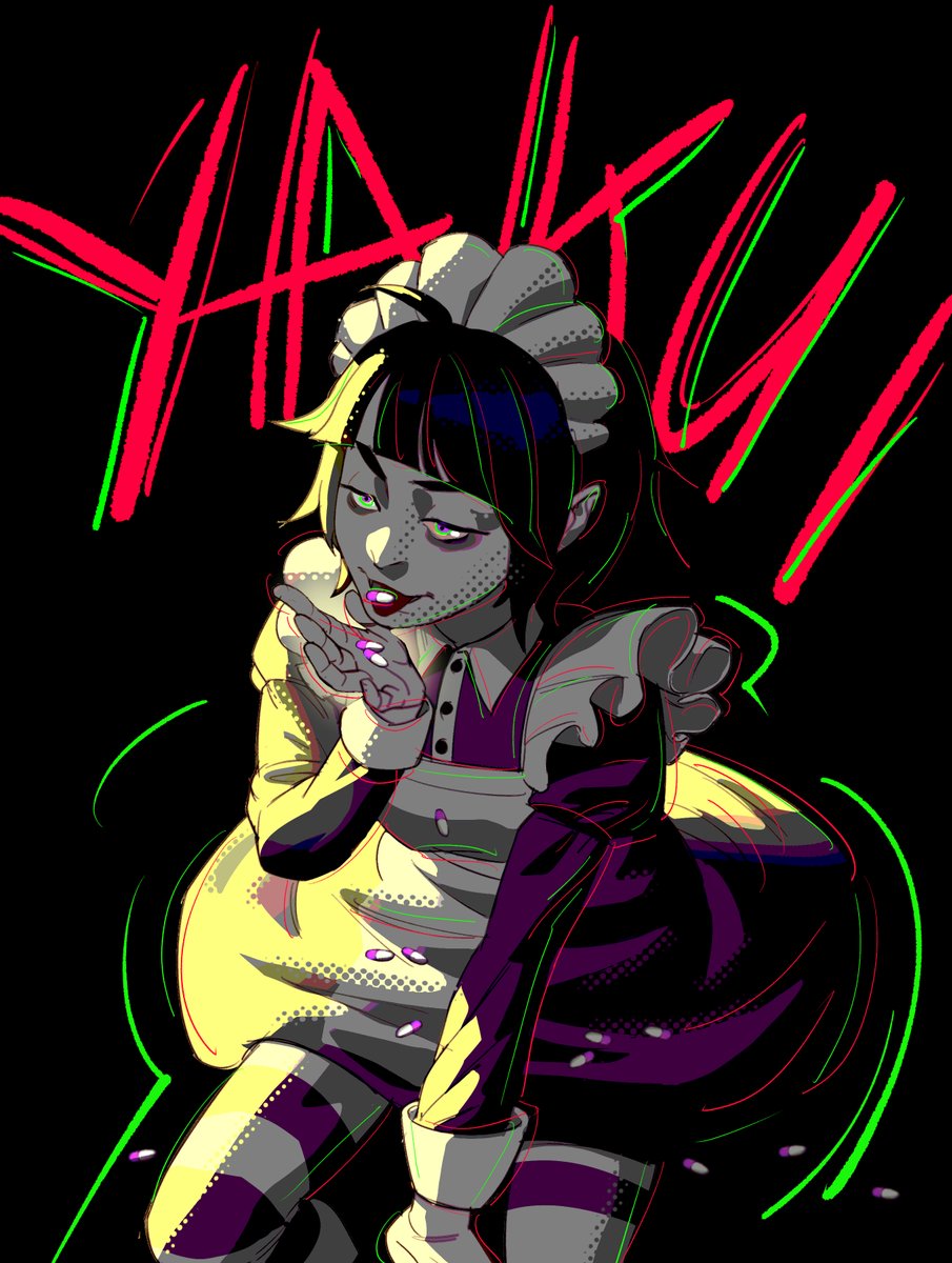 leondraws's tweet photo. something a bit more edgy 
#yakuithemaid https://t.co/7pzk7MZGlv