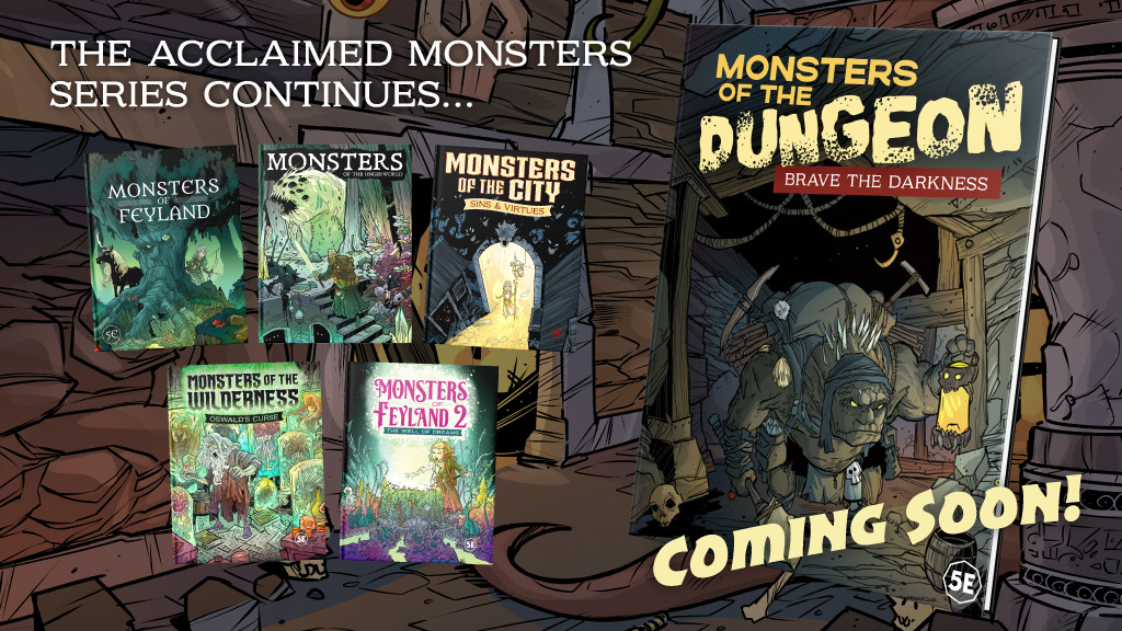 cawoodpublish's tweet photo. If you missed our Monsters of the Dungeon Kickstarter, pre-orders are now available! See the link below for the 6th and final book in the Monsters series. All the other Monsters series books and merchandise are also available. #dnd #ttrpg #dndmonsterseries https://t.co/exvhcFrhDr
