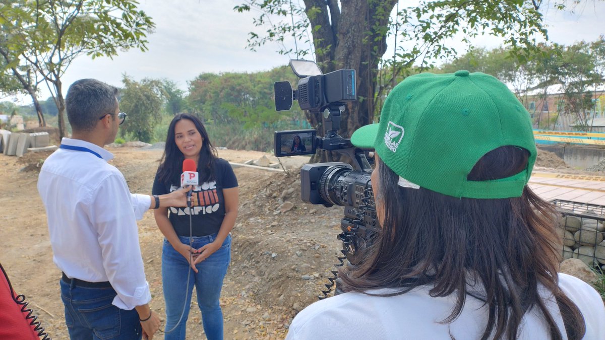 Desde la obra de #ParquePacífico les contamos las apuestas del proyecto a <a href="/TPNoticias_/">Telepacífico Noticias</a>. Un parque vivo que reconocerá los saberes tradicionales del Pacífico colombiano, un nuevo espacio público para la ciudad que fomentará el turismo cultural.