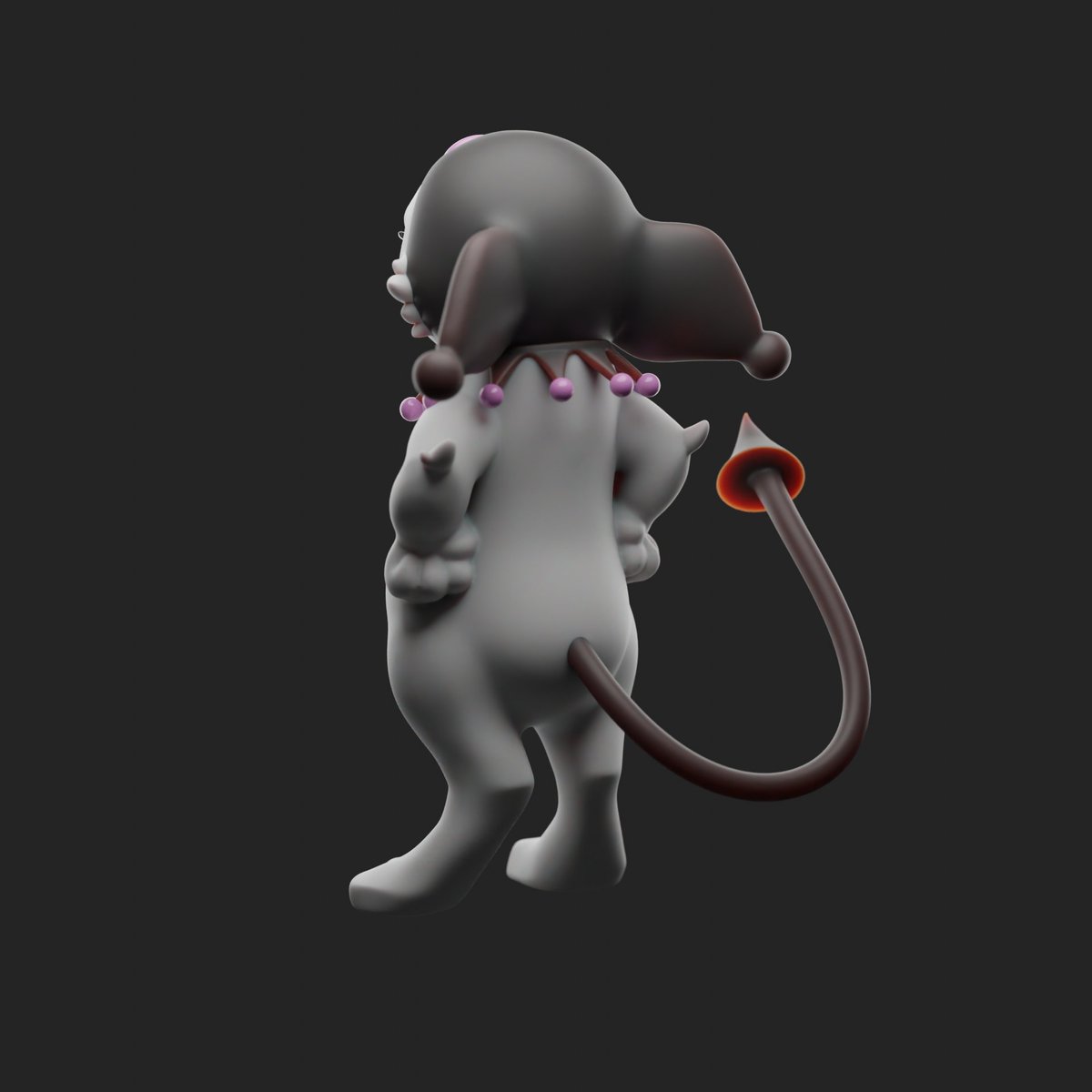 JartDZN's tweet photo. Stylized Kuromi 3D sculpt #3D #Sanrio #hellokitty #blender #3dart #3DCG https://t.co/9GowBnATKS
