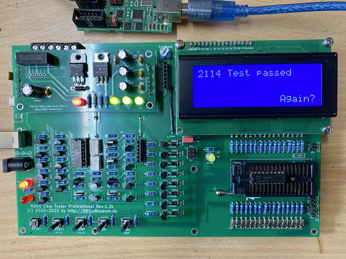 DGreggorio's tweet photo. Retro Chip Tester Pro .... Testing UPD444C and C64 Rom , love it 📷
#RCTP #RetroChipTester #ChipTester #Sram #C64 #Commodore64 #DIY https://t.co/043Pf4WG8k