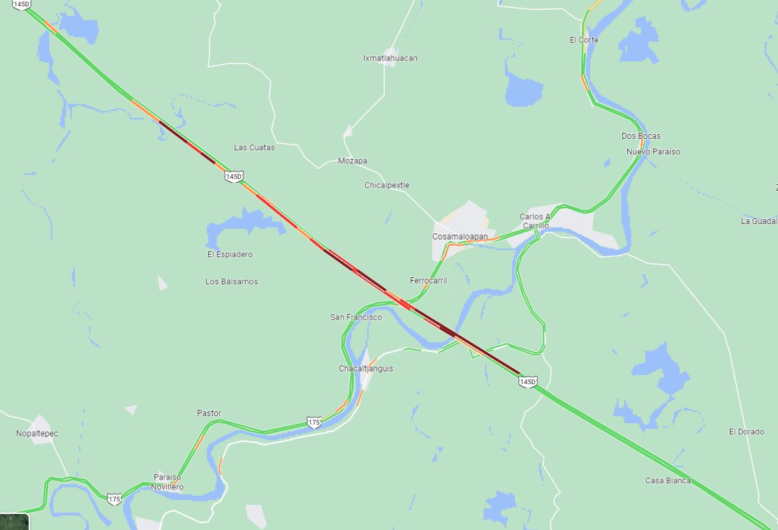 Buen dia solicito informacion sobre el trafico en la zona de Cosamaloapa en direccion Veracruz km 76 aproximadamente. <a href="/CAPUFE/">CAPUFE</a> <a href="/GN_Carreteras/">Guardia Nacional Carreteras</a>