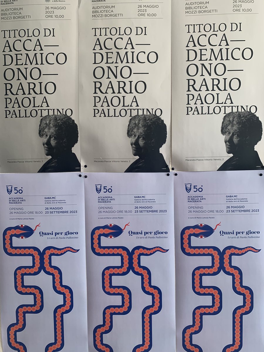 Quasi per gioco nel mondo di Paola Pallottino, al Gaba dell’accademia di Belle Arti di Macerata.

art-usi.it/quasi-per-gioc…