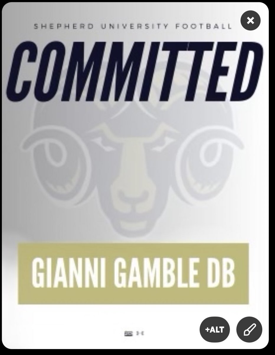 I’m glad to say I have committed to Shepherd university . I couldn’t thank everyone enough for the support they y’all gave me , and especially my family. My family never let me get to my lowest never let me gave up on my dream most important y’all still believe in me.