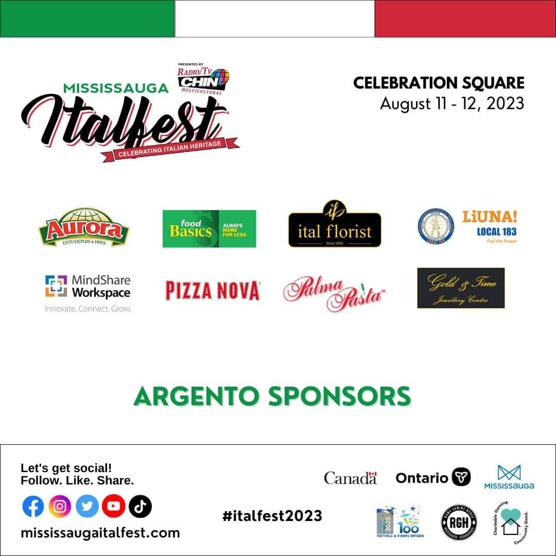 MissITALFEST's tweet photo. #SponsorSpotlight
Say hello to our Argento Sponsors! Thank you for your support and we are so excited for Mississauga ITALFEST on August 11-12 at Celebration Square! Come check us out! 🇮🇹❤️
#italfest2023 #festival #Top100Festivals #mississauga #Sponsored https://t.co/2xAvlibQ7n