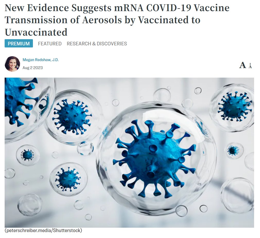 🚨 We Tried to Warn You: Vax Shedding is a REAL Phenomenon

“... vaccinated individuals can transmit antibodies generated through mRNA COVID-19 vaccination to unvaccinated individuals through aerosols, according to a peer-reviewed study.”

Article link is in the comment below ⬇️