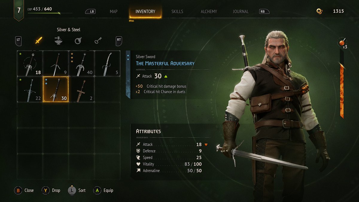 Arvydas_B's tweet photo. THE WITCHER REIMAGINED

I'm not involved in The Witcher 1 Remake, but if I were, I'd imagine it looking something like this!

Main goals for the project were:
- adapt the UI/UX of the original to cross-platform controls
- mix the styles from across the Witcher franchise + Gwent https://t.co/p9vVJuIhJT