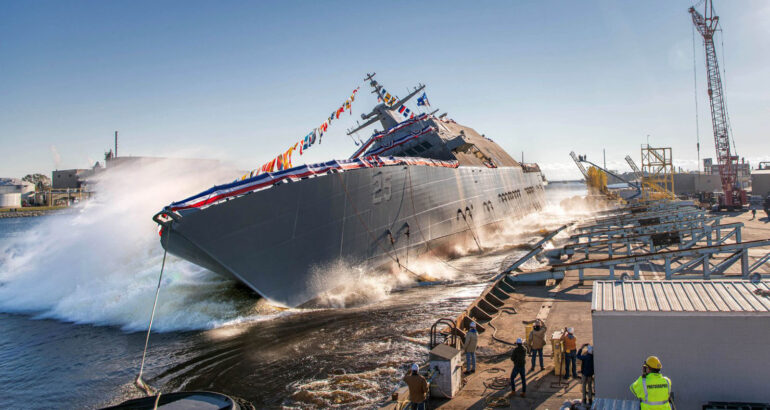 SurfaceWarriors's tweet photo. ❗The future USS Marinette (LCS 25) will join the active fleet on September 16, 2023 with a commissioning ceremony at Menominee, Michigan.❗
#LCS25 will be the newest littoral combat ship to join the Surface Force.
#CountdownToCommissioning #LCS25 #NavyPride #AlwaysReady https://t.co/1BTqmh0NH2