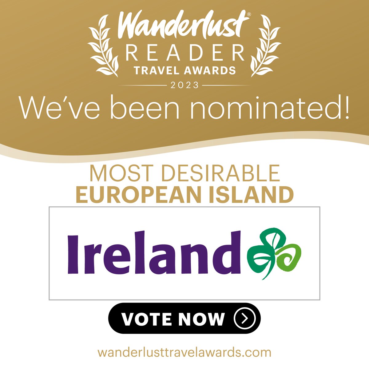Tourism Ireland GB (@media_irelandgb) on Twitter photo We've been nominated for the Most Desirable European Island award at this year's <a href="/wanderlustmag/">Wanderlust magazine</a> 2023 Travel Awards. You can vote for us here 💚👉wanderlusttravelawards.com We've been nominated for the Most Desirable European Island award at this year's <a href="/wanderlustmag/">Wanderlust magazine</a> 2023 Travel Awards. You can vote for us here 💚👉wanderlusttravelawards.com