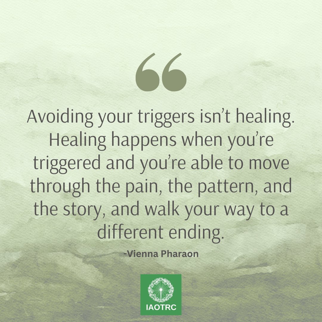 "Avoiding your triggers isn’t healing.
Healing happens when you’re triggered and you’re able to move through the pain, the pattern, and the story, and walk your way to a different ending."
#iaotrc #trauma #growth #healing #traumarecovery #childhoodtrauma #recovery #survivor