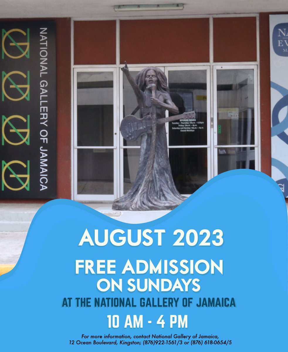 It’s August, a time where we celebrate Emancipation and Independence! In honour of these historical events the National Gallery of Jamaica will be offering free admission on Sundays for the month of August.